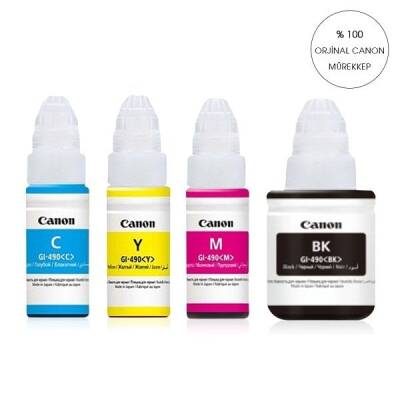 CANON G1400, G2400, G3400 Yazıcı ORJİNAL MÜREKKEP TAKIMI - 4 RENK