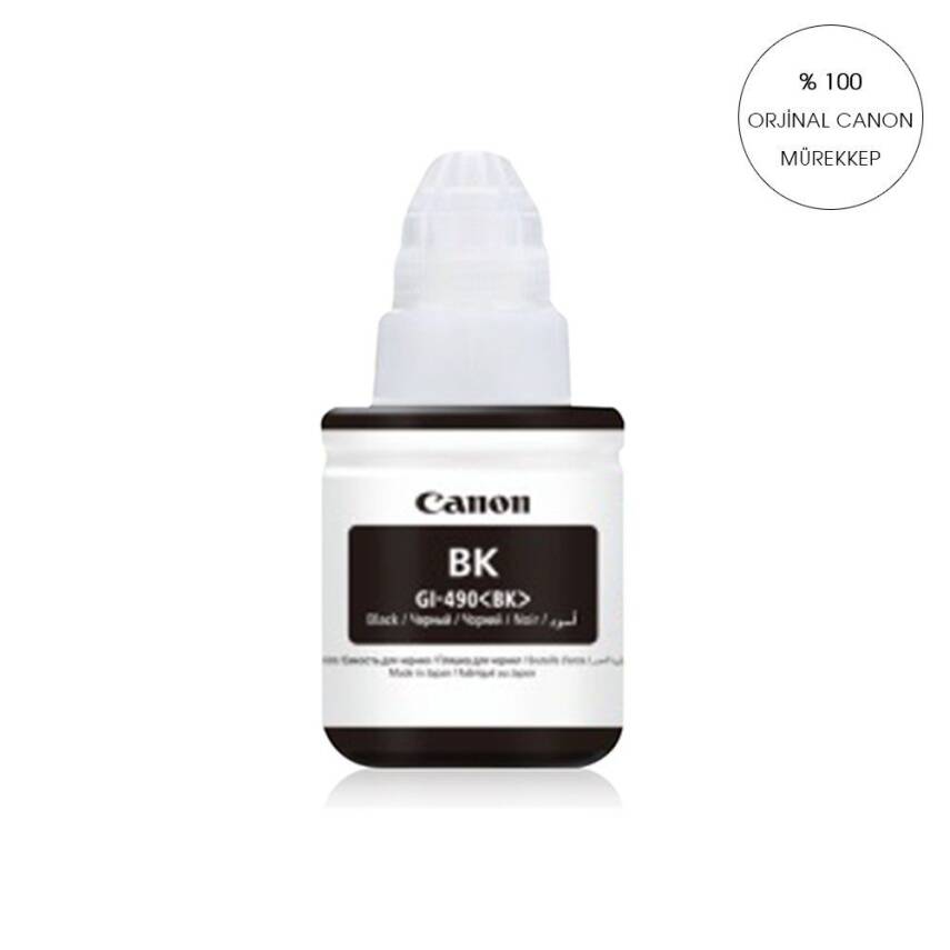 CANON GI-490PGBK ORJİNAL SİYAH MÜREKKEP KARTUŞU( GI-490PGBK) - 1