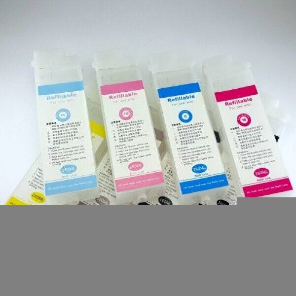 Canon iPF6000S Uyumlu Kolay Dolan Kartuş - 8 Renk-PFI-101 (Muadil) - 1