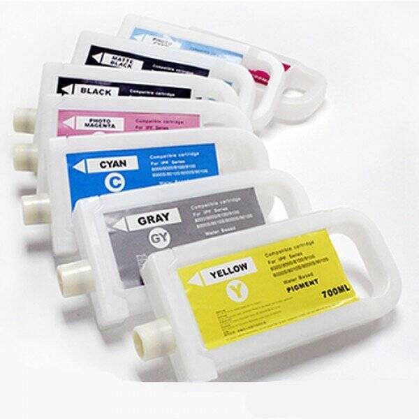 Canon iPF8000S Uyumlu Kolay Dolan Kartuş - 8 Renk-PFI-301 veya 701 (Muadil) - 1