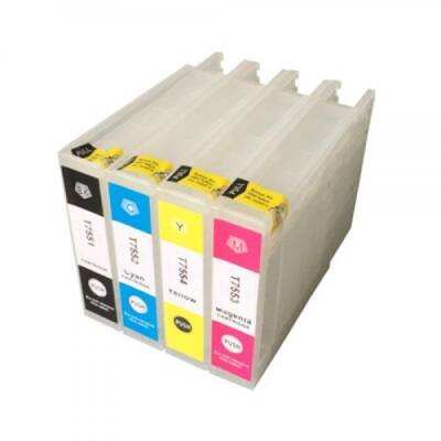 Epson T7551-T7554 Otoreset Çipli Dolan Kartuş Epson WF-8010 Epson WF-8090 Epson WF-8510 Epson WF-8590 Dolan Kartuş - 4 Renk
