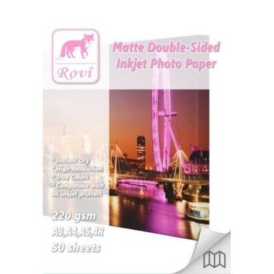 Rovi Creative Çift Taraflı Mat A3 Fotoğraf Kağıdı 220gsm 50yp