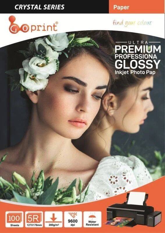 Goprint Crystal Serisi Parlak 5R 13x18 cm Fotoğraf Kağıdı 280gr. 100 Yaprak - 1