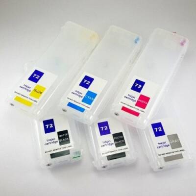 Hp 72 XXL Uyumlu Süper Çipli Dolan Kartuş - 6 Renk