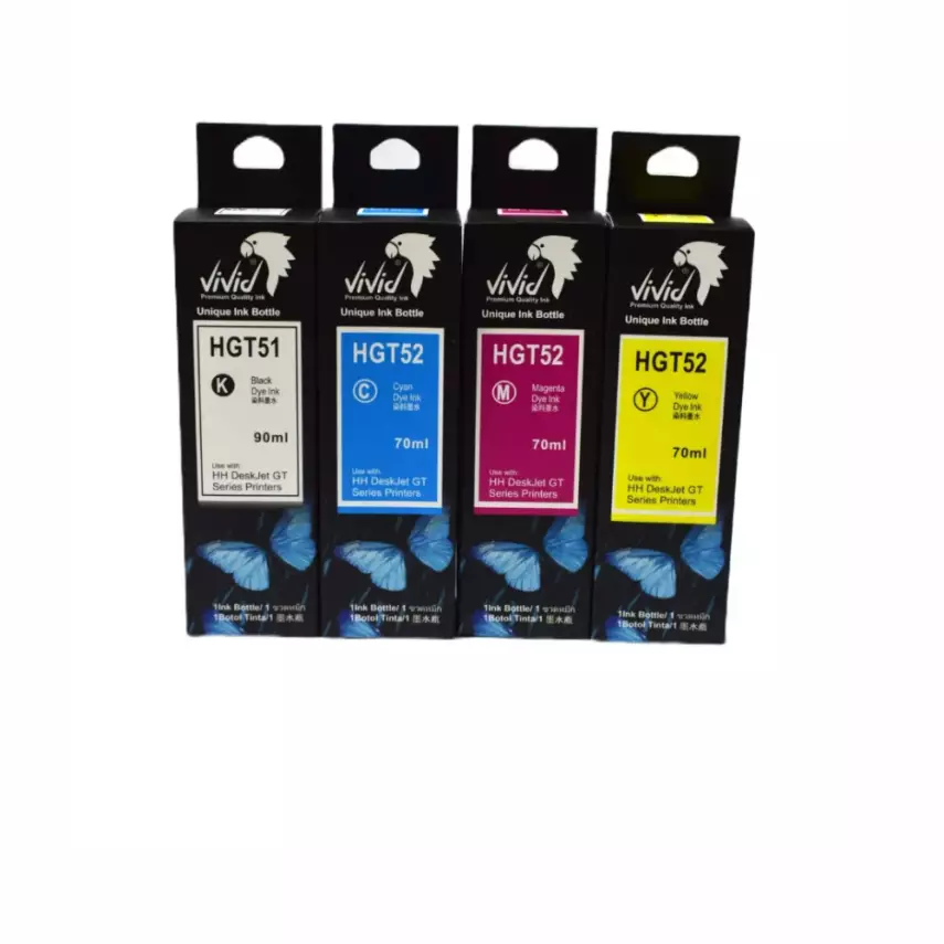 HP GT51-GT52 Muadil Mürekkep Seti (4 Renk) - 1