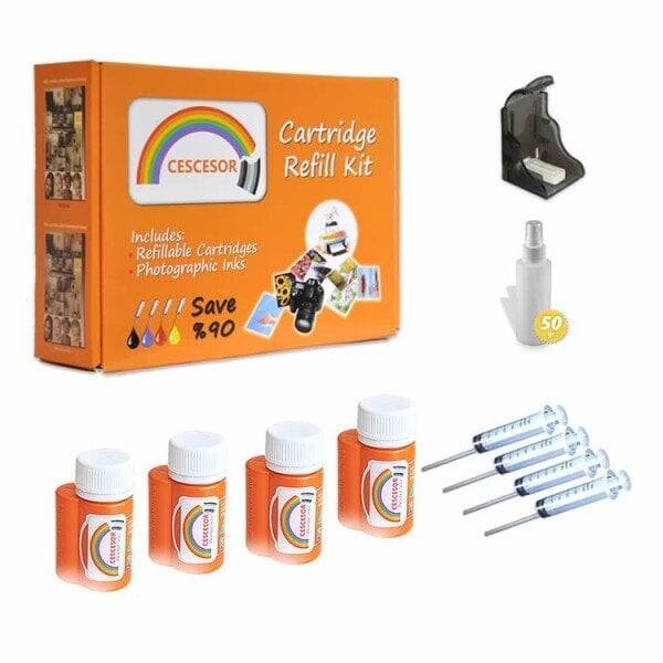 HP SİYAH ve RENKLİ KARTUŞ DOLUM SETİ - 1