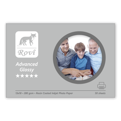 Rovi Advanced Glossy (Parlak) 13x18 Fotoğraf Kağıdı 280gr - 50 Yaprak
