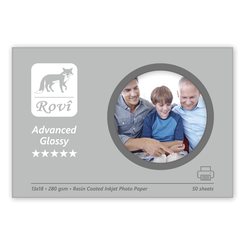 Rovi Advanced Glossy (Parlak) 13x18 Fotoğraf Kağıdı 280gr - 50 Yaprak - 1