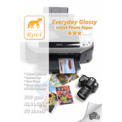Rovi Everyday Glossy (Parlak) A3 Fotoğraf Kağıdı 200gr - 50 Yaprak